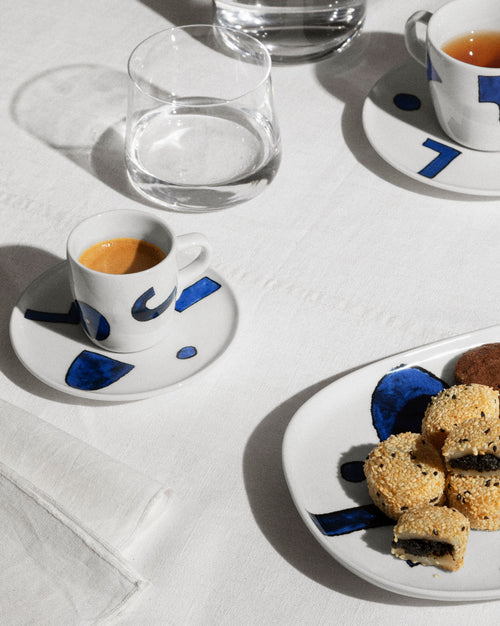 Itsumo - Yunoki ware Default Title Set of mocha cup with saucer. 4 pieces Alessi 1