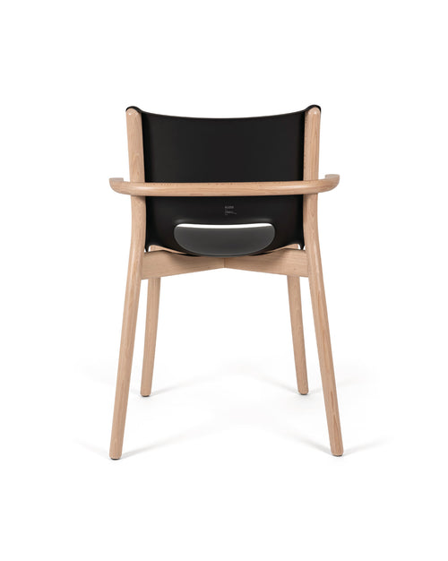 Poêle Collection black Monoshell chair with armrests Alessi 4