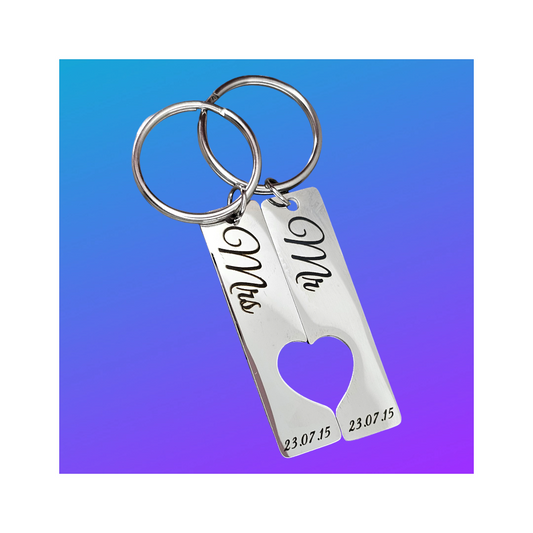 Split Heart Keyring