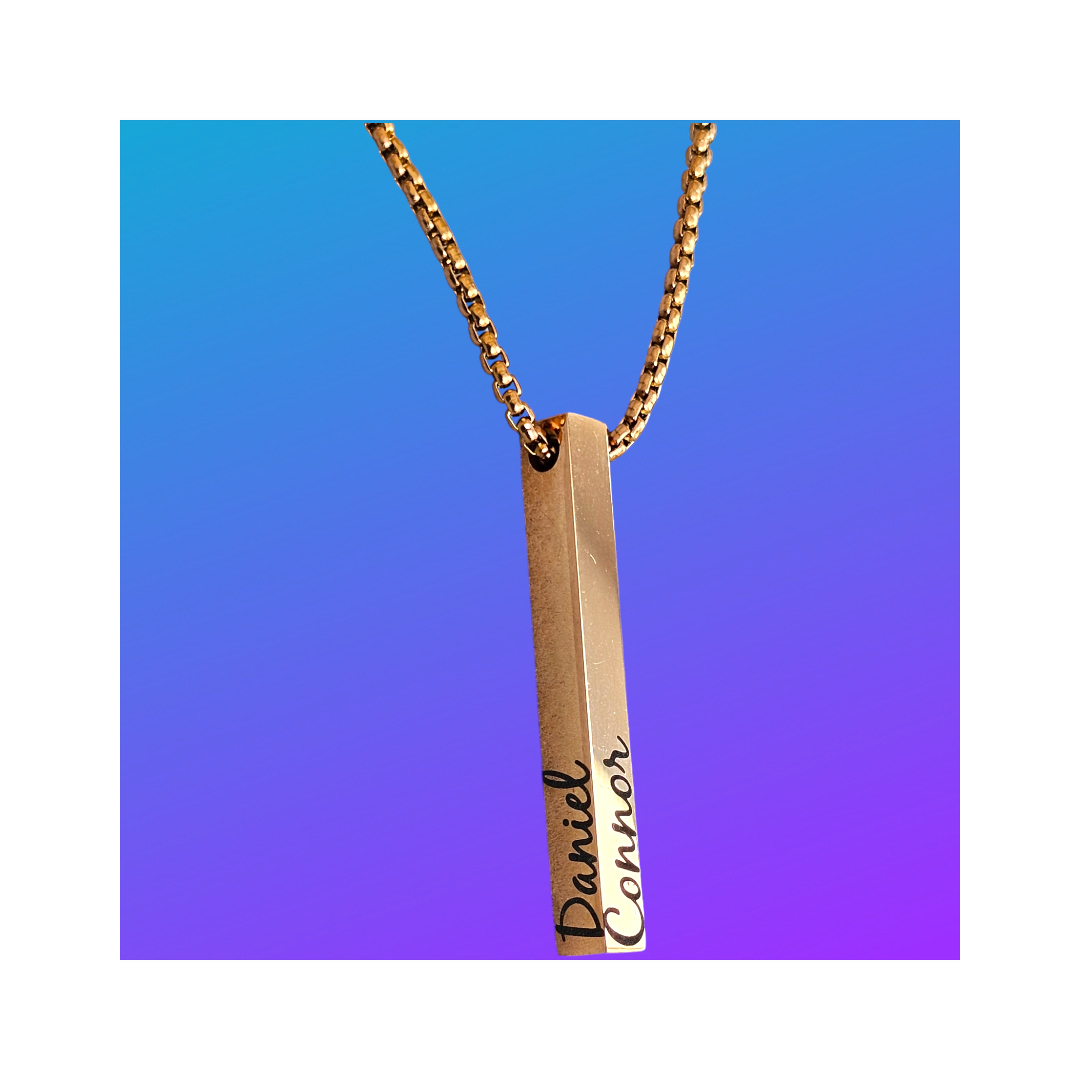 Name Bar Necklace (Rose Gold)