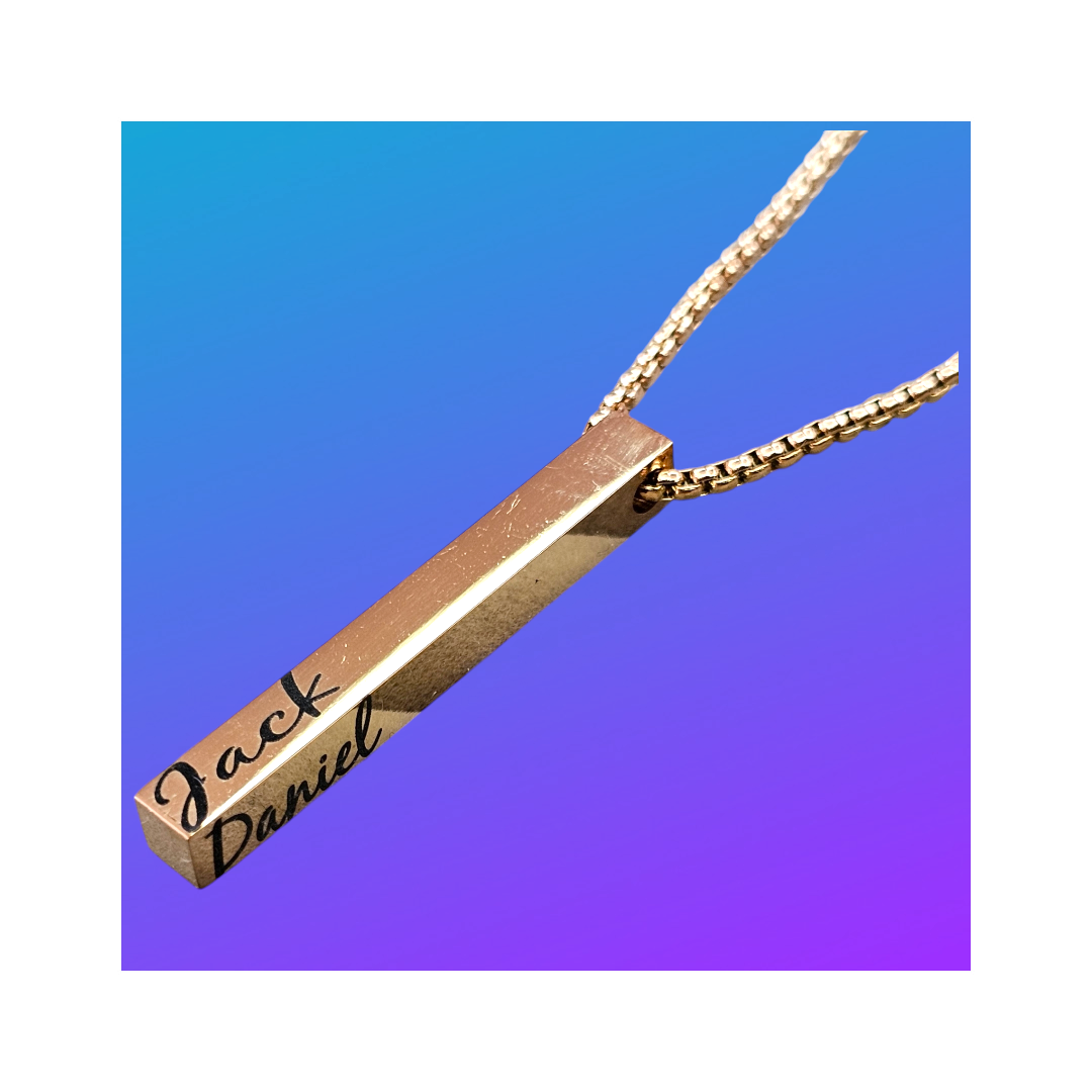 Name Bar Necklace (Rose Gold)