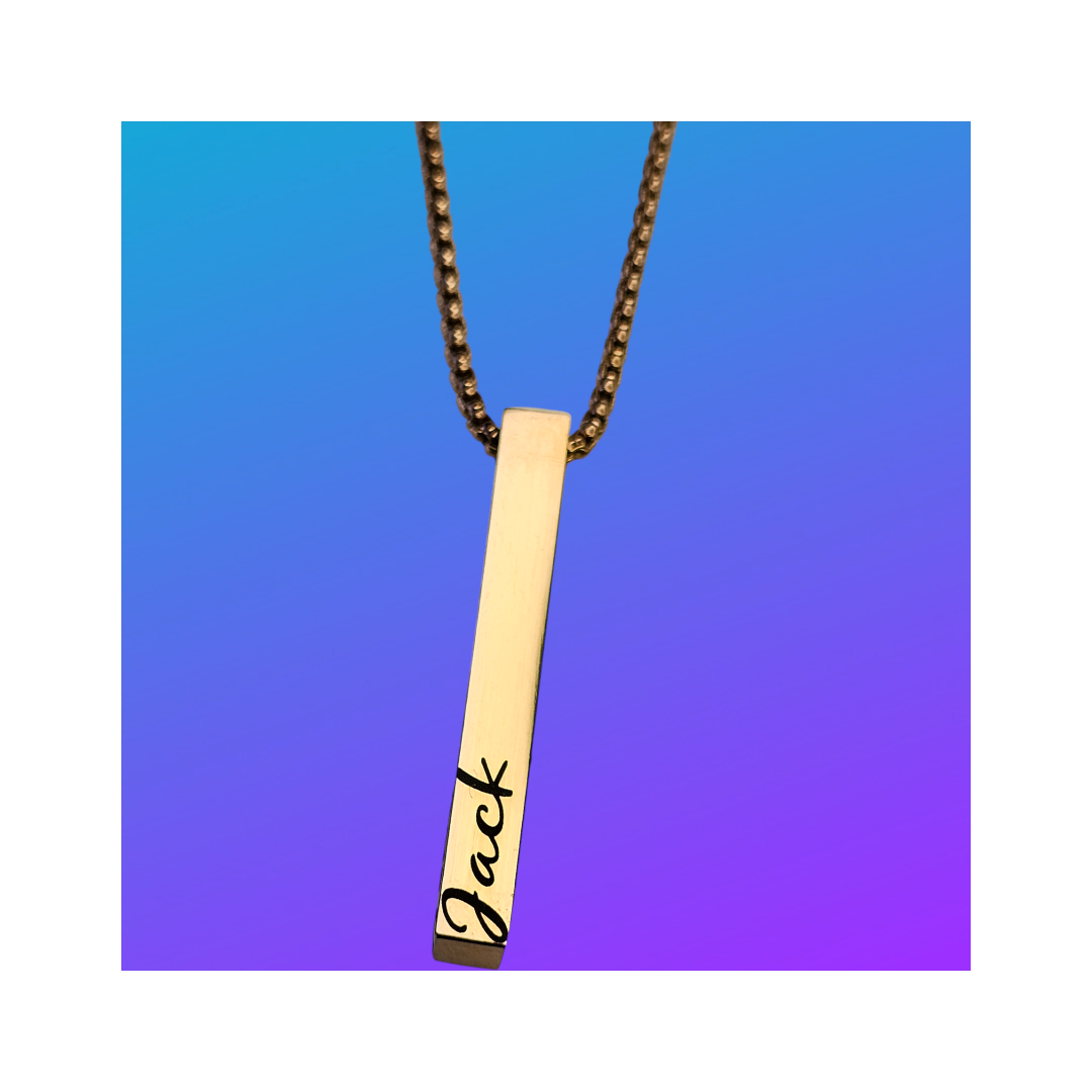 Name Bar Necklace (Rose Gold)